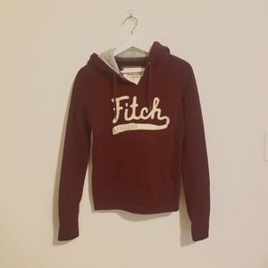 Abercrombie burgundy hoodie M